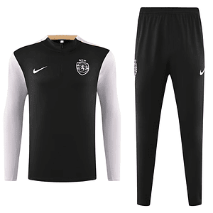 Conjunto Equipamento de Treino Sporting 2024/2025 - Preto/Dourado
