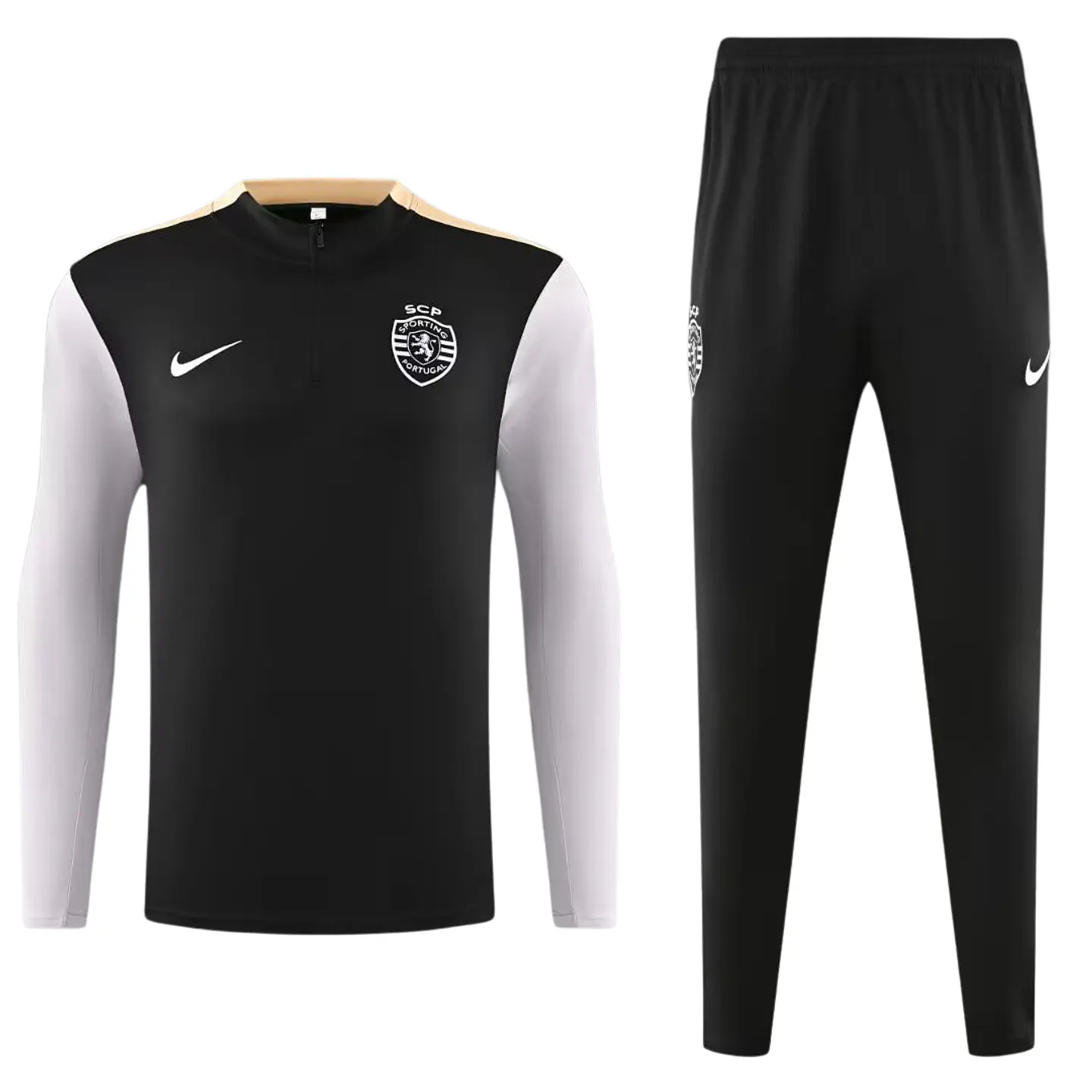 Conjunto Equipamento de Treino Sporting 2024/2025 - Preto/Dourado 1