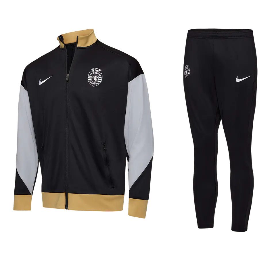 Conjunto Fato de Treino Sporting 2024/2025 - Preto/Dourado 1