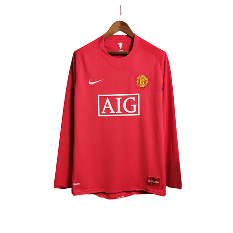 Camisola Man Utd 07/08 Retro - Manga Comprida