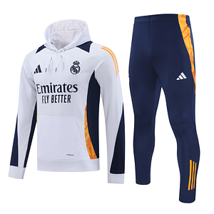 Conjunto Fato de Treino Real Madrid - Branco/Azul