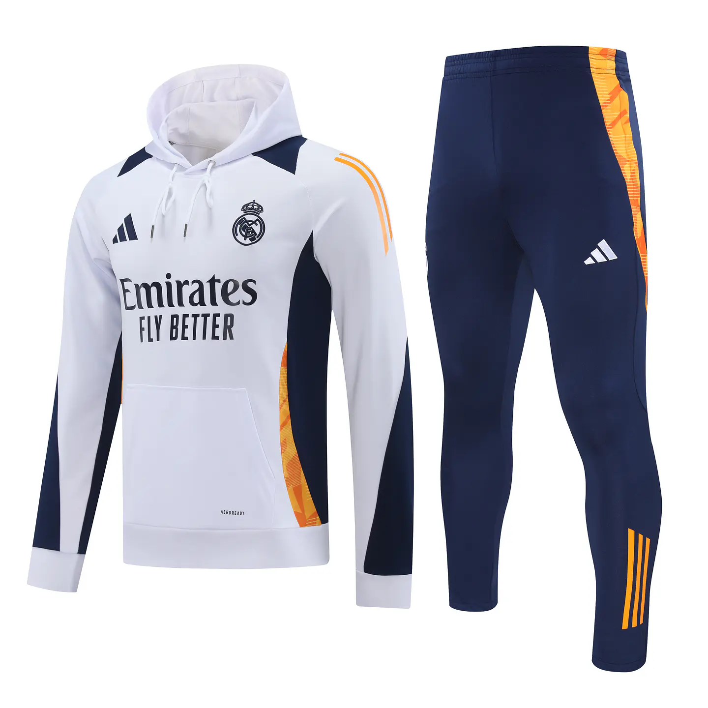 Conjunto Fato de Treino Real Madrid - Branco/Azul 1