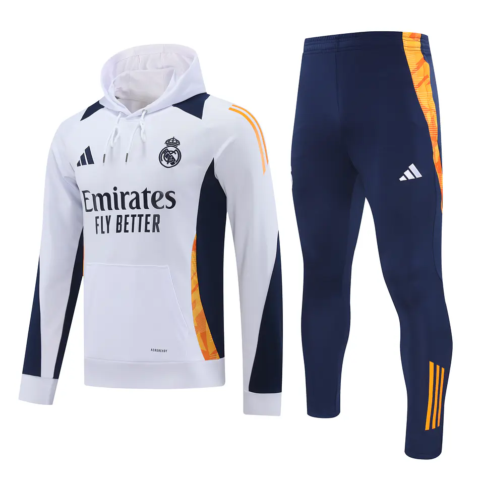 Conjunto Fato de Treino Real Madrid - Branco/Azul 1