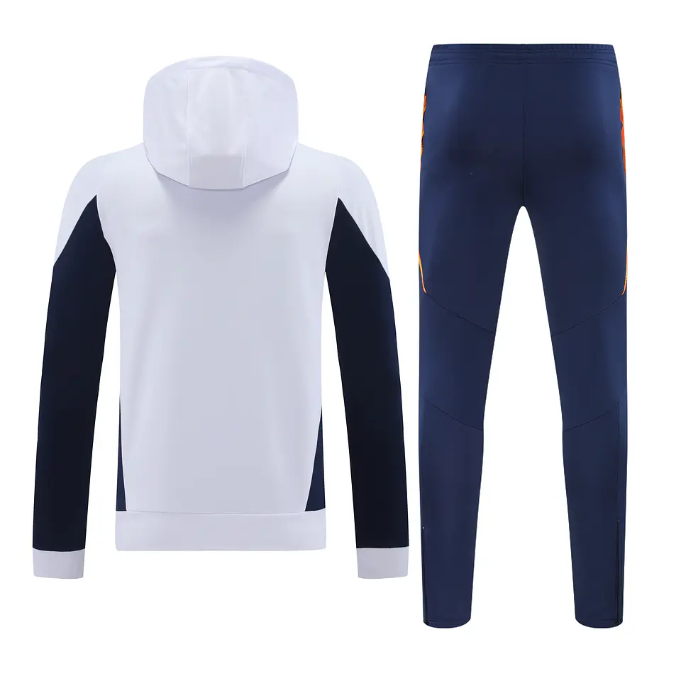 Conjunto Fato de Treino Real Madrid - Branco/Azul 2