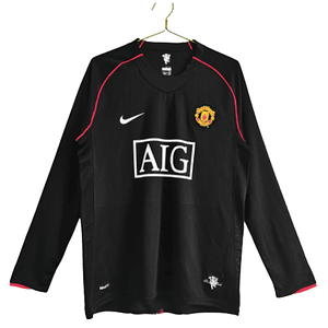 Camisola Man Utd 07/08 Retro - Manga Comprida - Preta