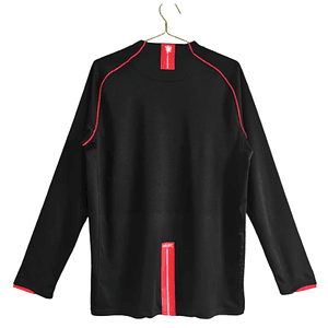 Camisola Man Utd 07/08 Retro - Manga Comprida - Preta