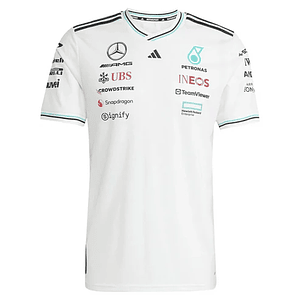 T-Shirt Equipa Mercedes 2025 - Branco