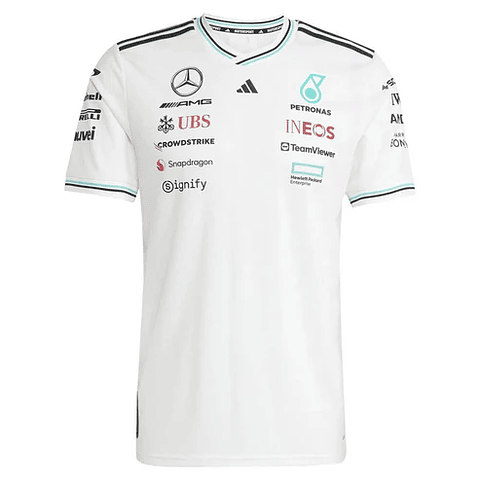 T-Shirt Equipa Mercedes 2025 - Branco