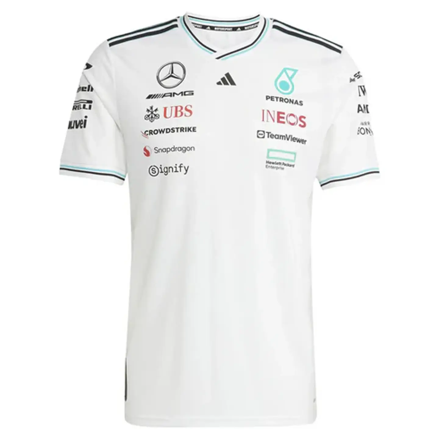 T-Shirt Equipa Mercedes 2025 - Branco 1