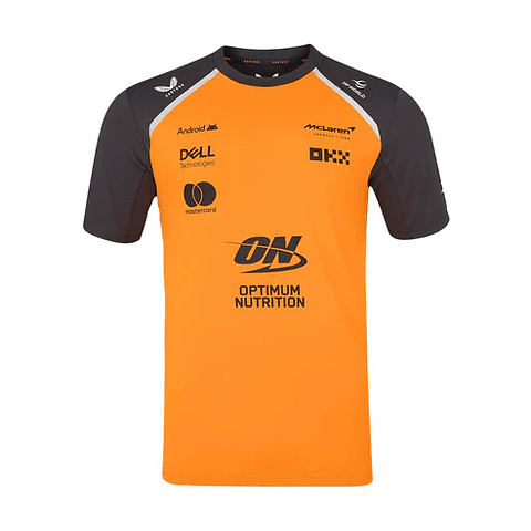 T-Shirt Equipa McLaren 2025 - Laranja