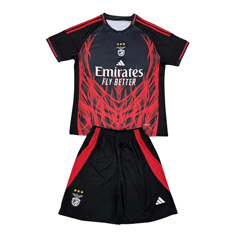Conjunto SL Benfica Especial Equipamento 2024-2025 Criança  - Preta