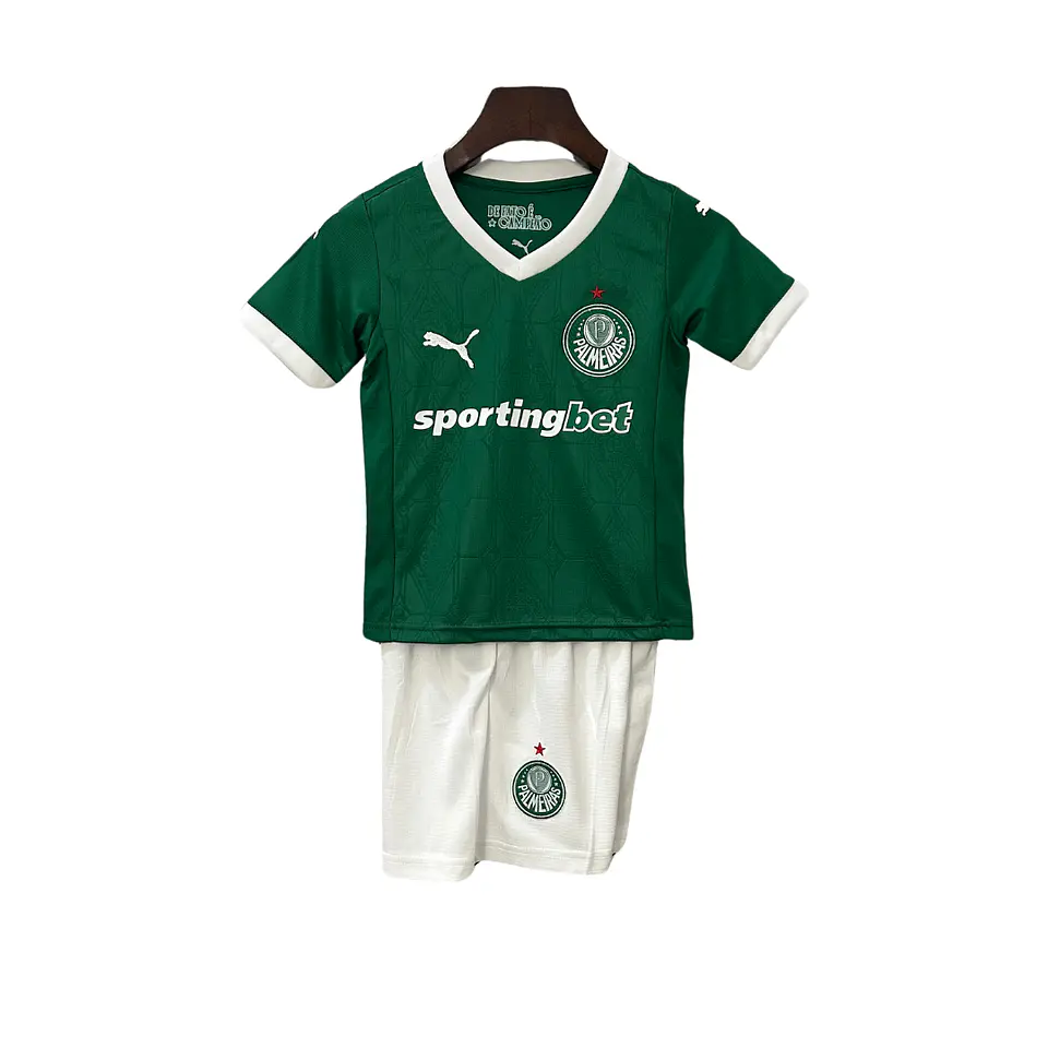 Conjunto Palmeiras Primeiro Equipamento 25/26 Criança  1