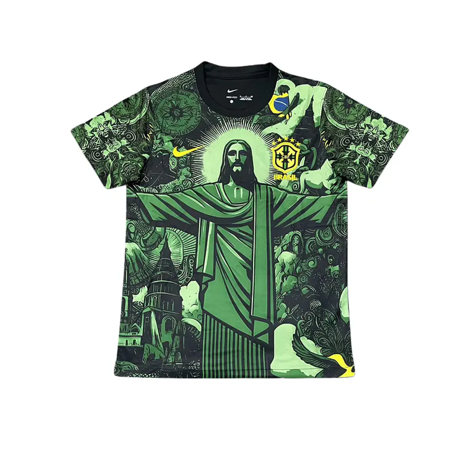 Camisola Brasil Edição Jesus 2025 Verde 1