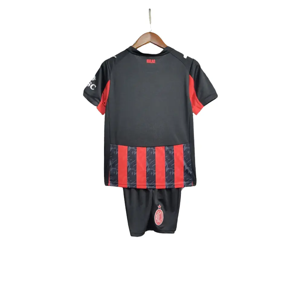 Conjunto AC Milan Equipamento Principal 25/26 - Criança 4
