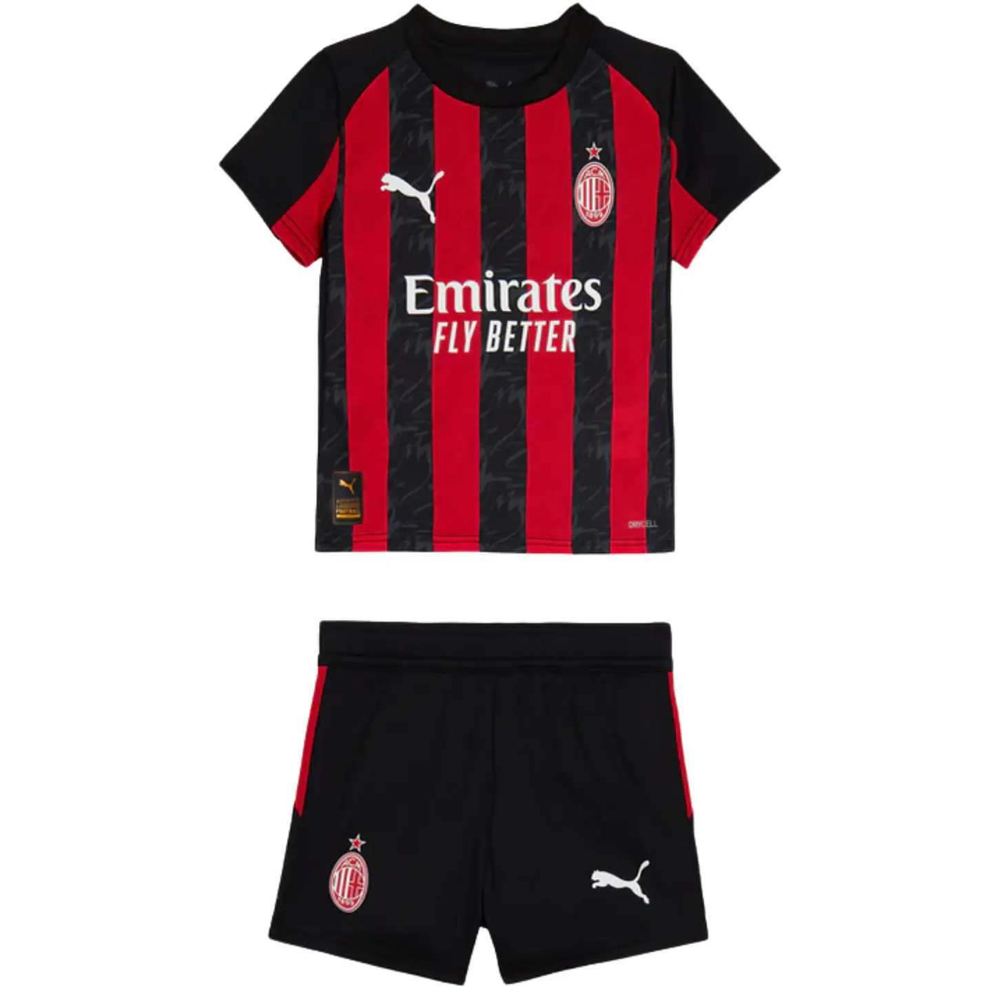 Conjunto AC Milan Equipamento Principal 25/26 - Criança 1