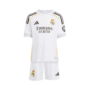 Conjunto Real Madrid Primeiro Equipamento 2025-2026 Criança