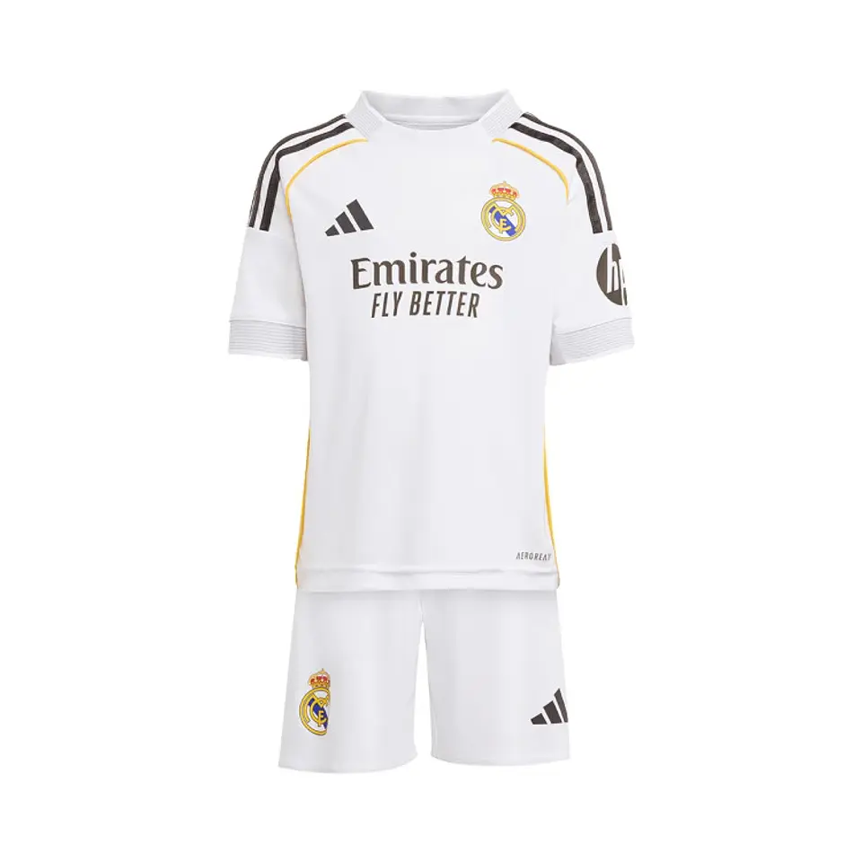 Conjunto Real Madrid Primeiro Equipamento 2025-2026 Criança 1