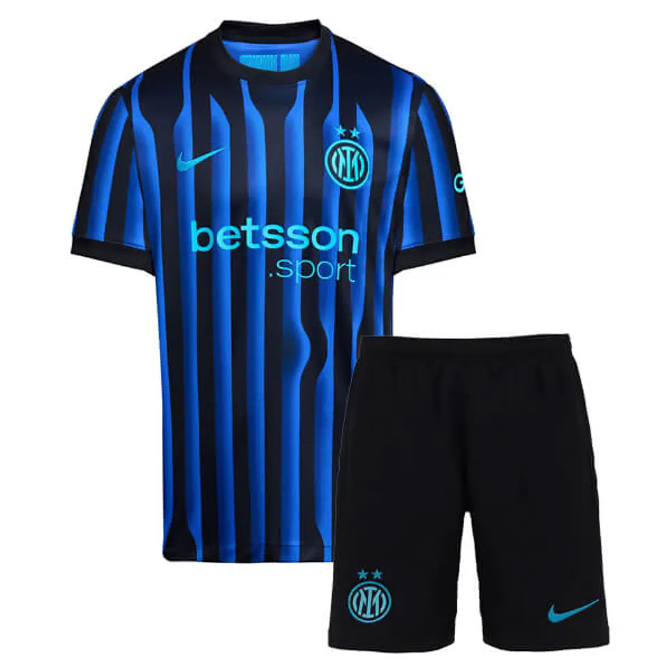 Conjunto Inter de Milão Primeiro Equipamento 2025-2026 Criança   1