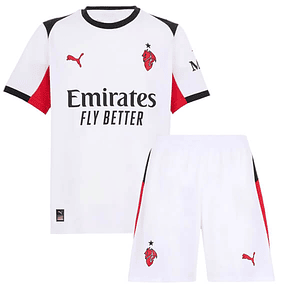 Conjunto AC Milan Equipamento Alternativo 25/26 - Criança 