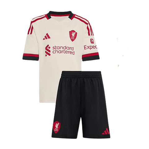 Conjunto Liverpool Alternativo Equipamento 2025-2026 Criança