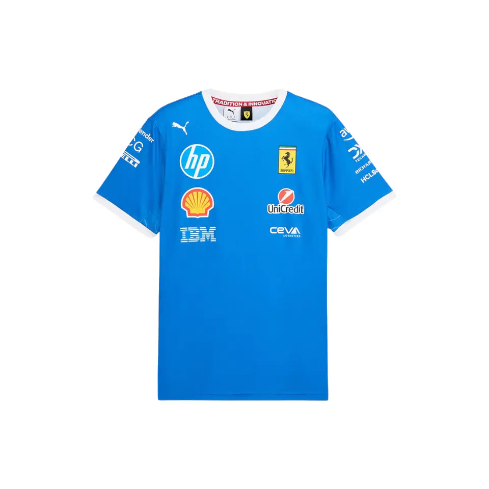 T-Shirt Equipa Ferrari 2025 - Azul 1