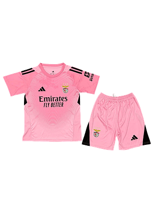 Conjunto SL Benfica Guarda-Redes Rosa 2025-2026 Criança 