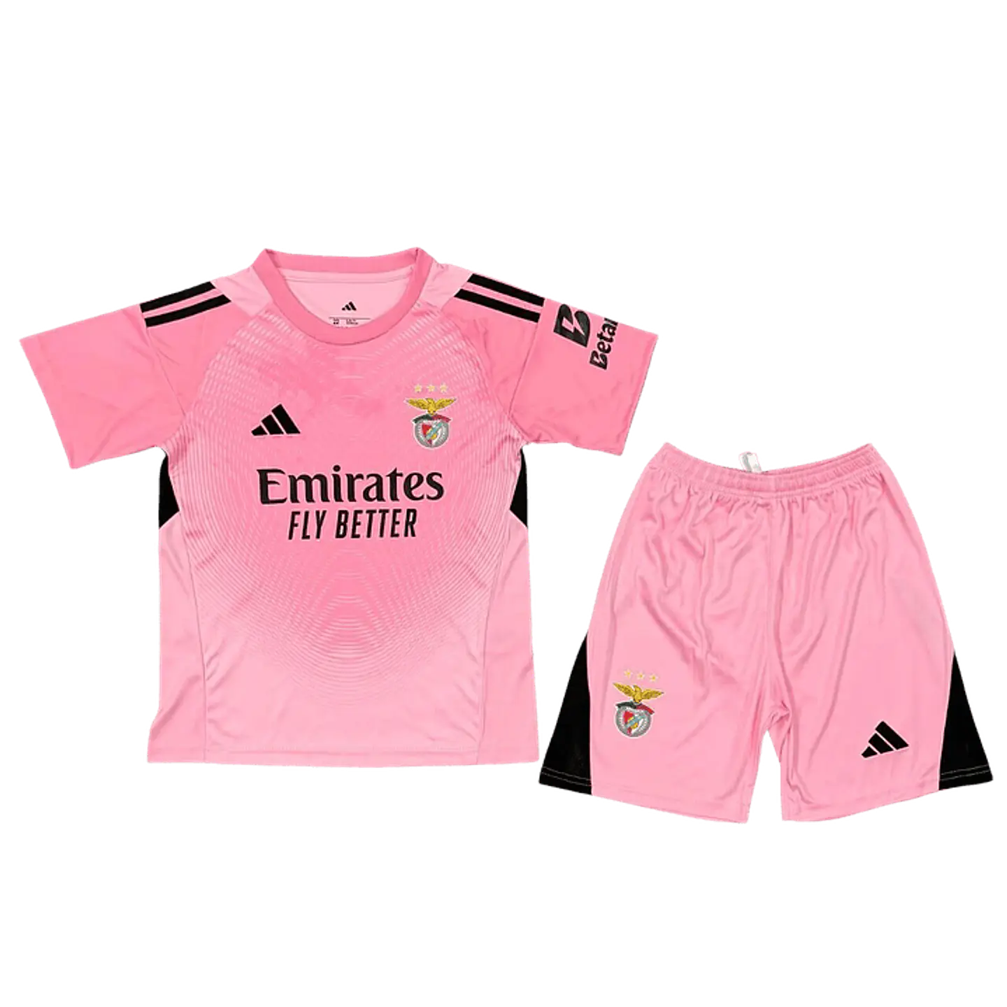 Conjunto SL Benfica Guarda-Redes Rosa 2025-2026 Criança  1