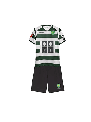Conjunto Sporting Equipamento Principal 2002-2003 Criança