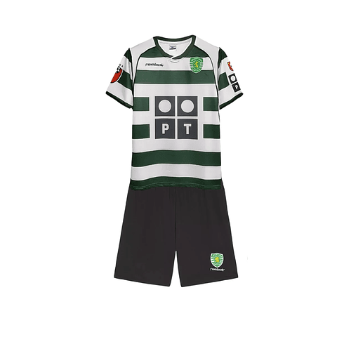 Conjunto Sporting Equipamento Principal 2002-2003 Criança