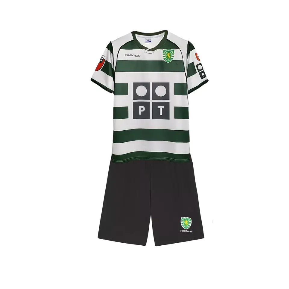 Conjunto Sporting Equipamento Principal 2002-2003 Criança 1