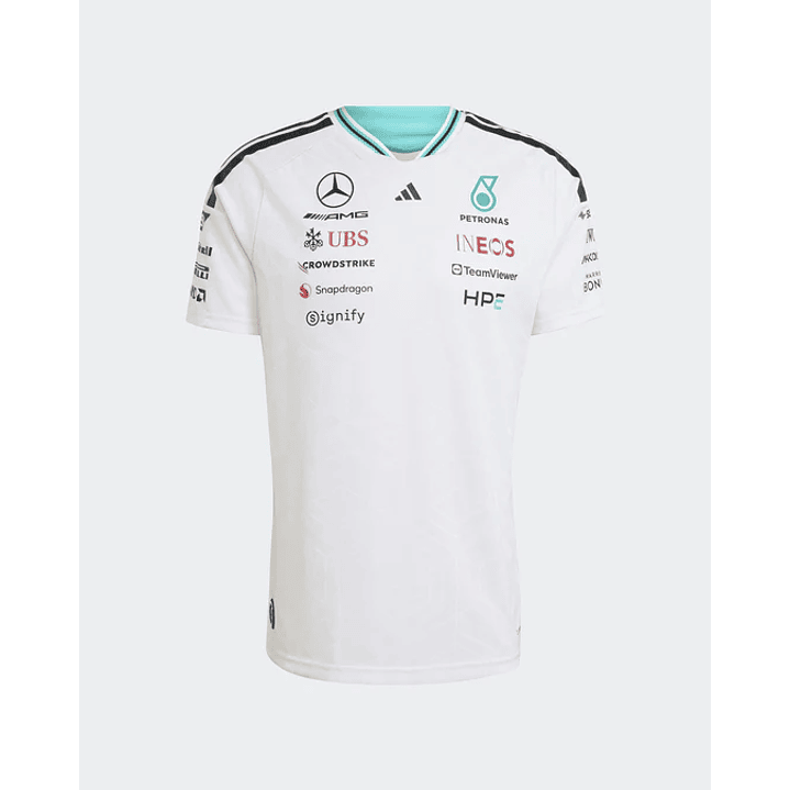 T-Shirt Condutor Mercedes 2026 - Branco 2