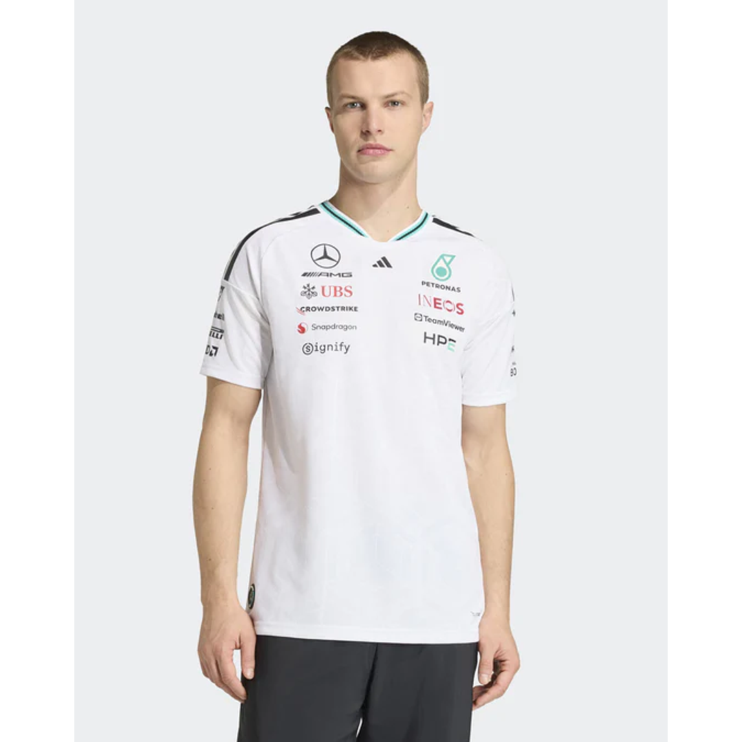 T-Shirt Condutor Mercedes 2026 - Branco 1