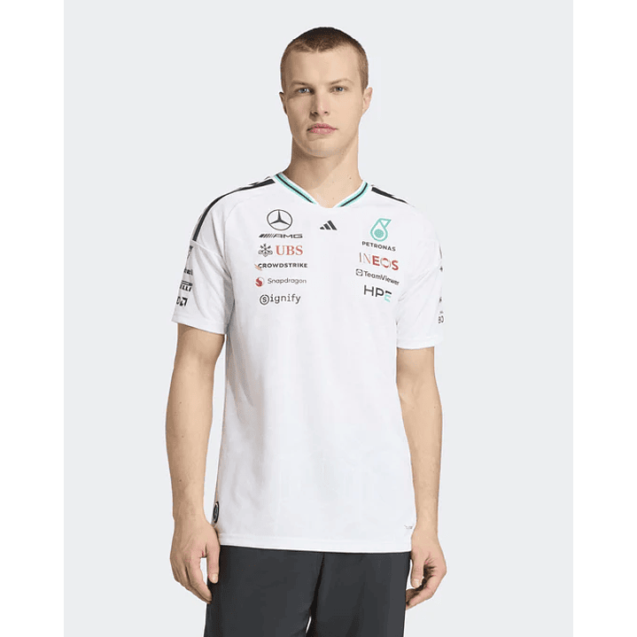 T-Shirt Condutor Mercedes 2026 - Branco 1