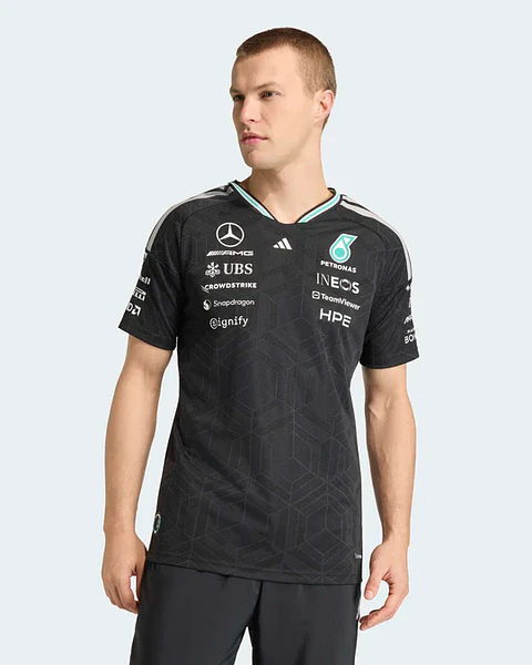 T-Shirt Equipa Mercedes 2026 - Preto 