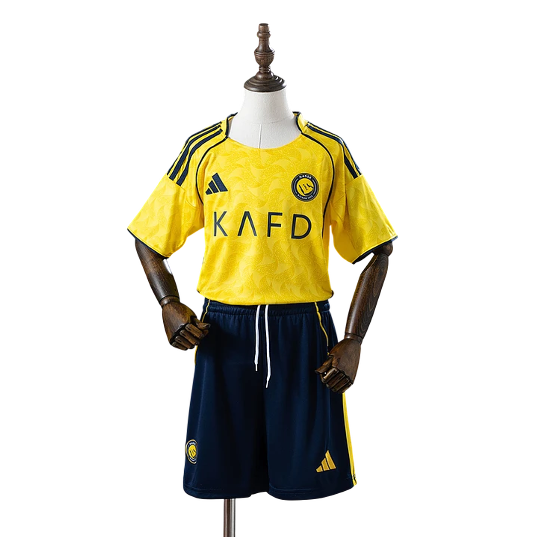 Conjunto Al-Nassr Primeiro Equipamento 2025/2026 Criança 1