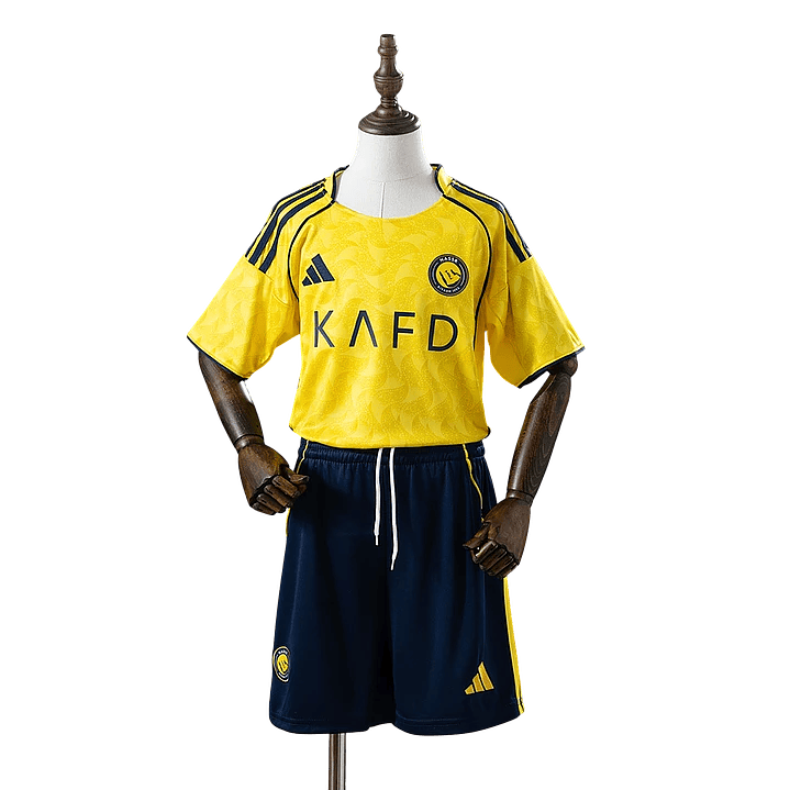 Conjunto Al-Nassr Primeiro Equipamento 2025/2026 Criança 1