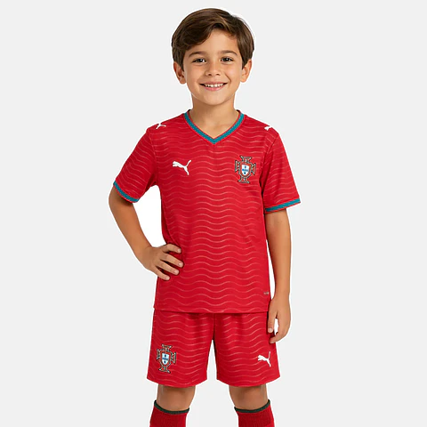 Conjunto Portugal Primeiro Equipamento 2026 Criança  