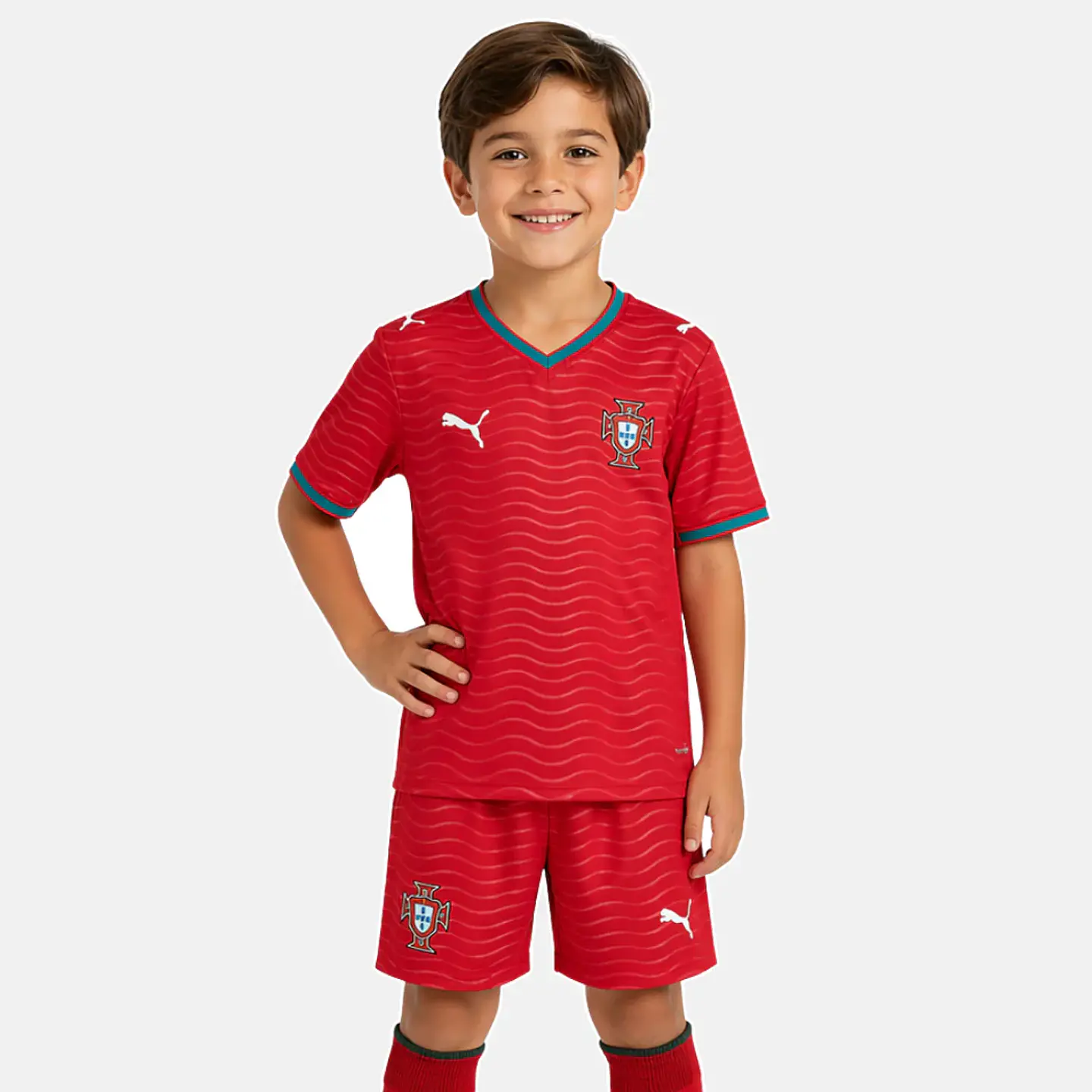 Conjunto Portugal Primeiro Equipamento 2026 Criança   1