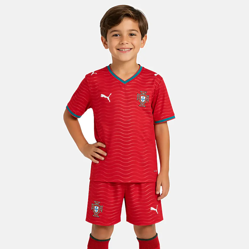 Conjunto Portugal Primeiro Equipamento 2026 Criança   1