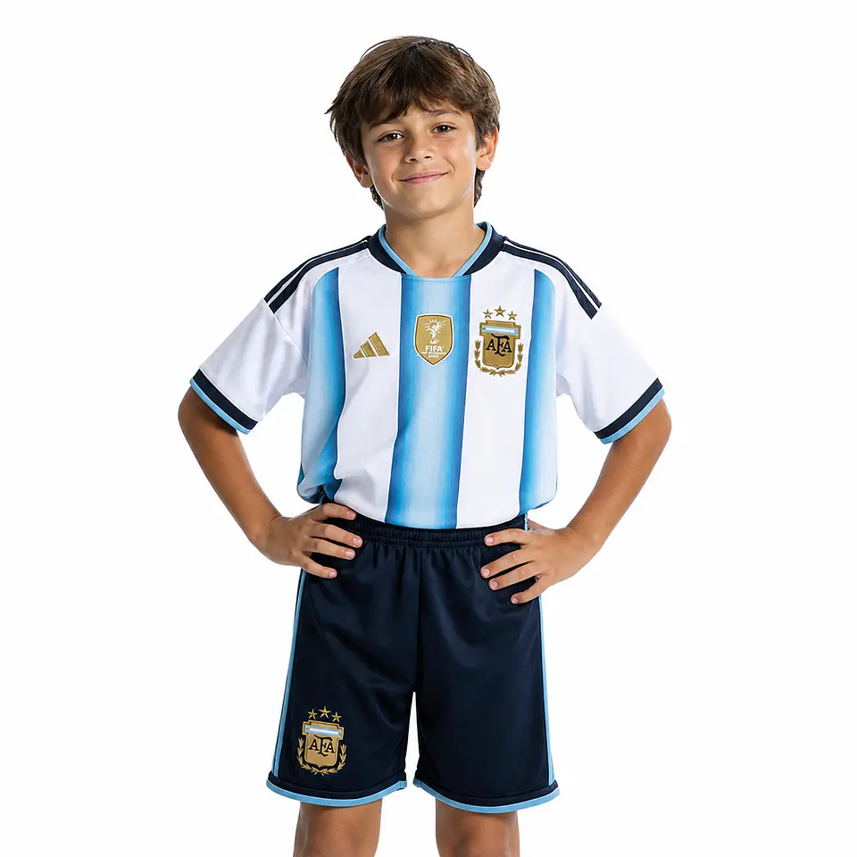 Conjunto Argentina Principal Equipamento 2026 Criança 1