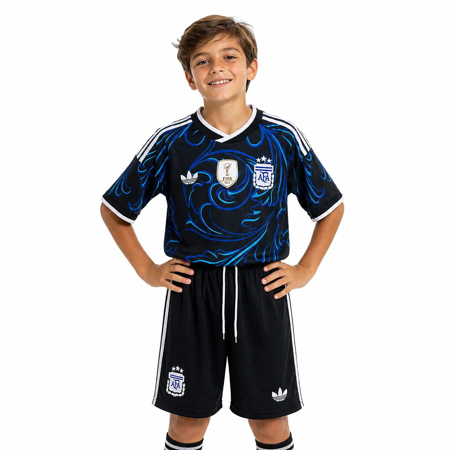 Conjunto Argentina Alternativo Equipamento 2026 Criança 1