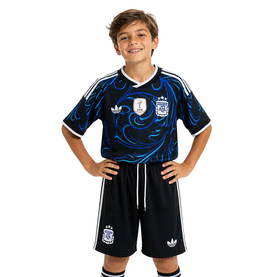 Conjunto Argentina Alternativo Equipamento 2026 Criança 1