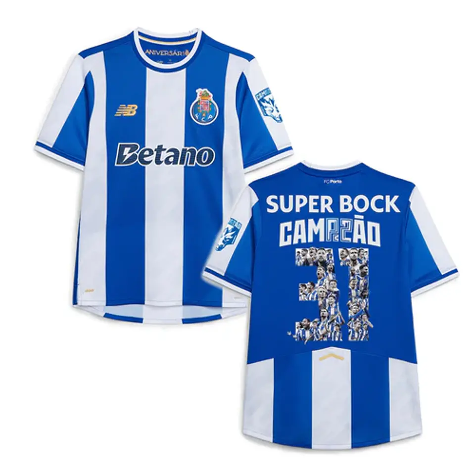 Camisola FC Porto Primeiro Equipamento 25/26 - CAMPEAO 31 1