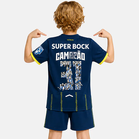 Conjunto Criança FC Porto Quarto Equipamento 25/26 - CAMPEÃO 31