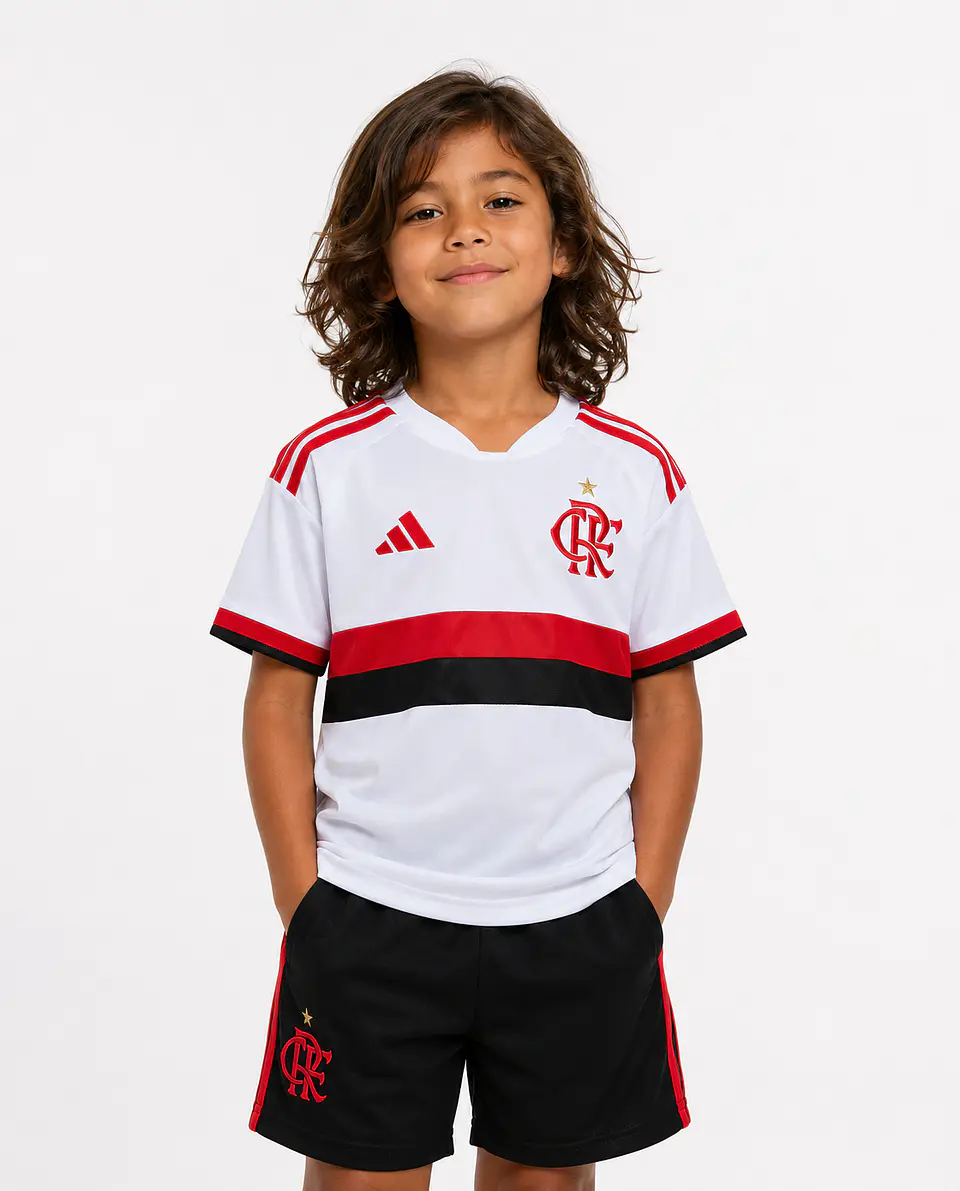 Conjunto Flamengo Alternativo Equipamento 26/27 Criança 1