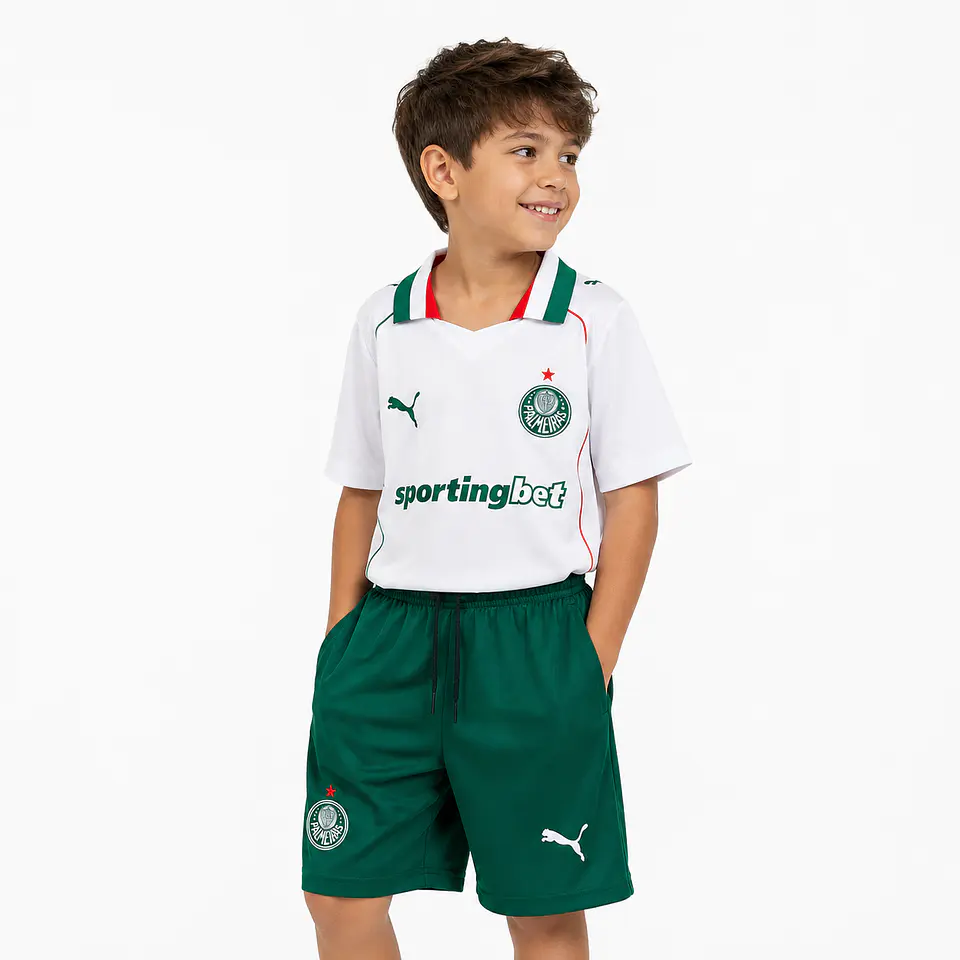 Conjunto Palmeiras Alternativo Equipamento 26/27 - Criança 1
