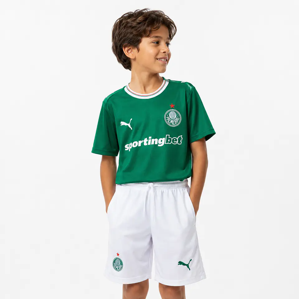 Conjunto Palmeiras Principal Equipamento 26/27 - Criança  1