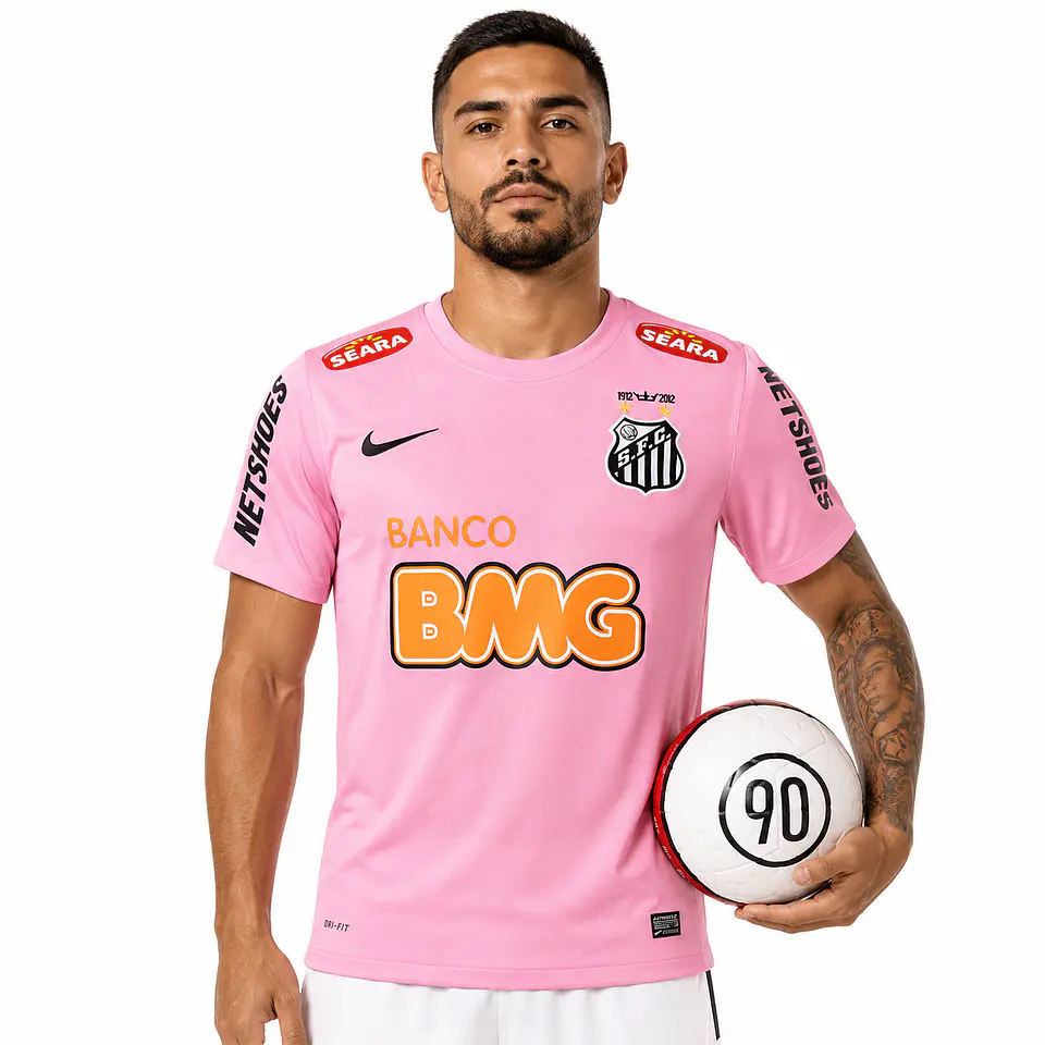 Camisola Santos Principal 12/13- Retro - Rosa 1