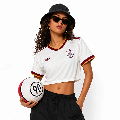 Camisola Alternativo Espanha 2026 - Croptop Feminino