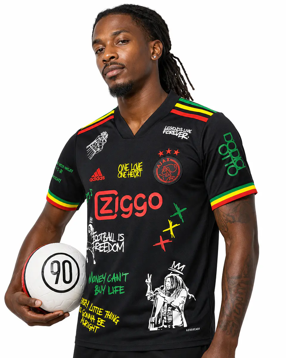 Camisola Ajax Bob Marley 21/22 - Preta 1